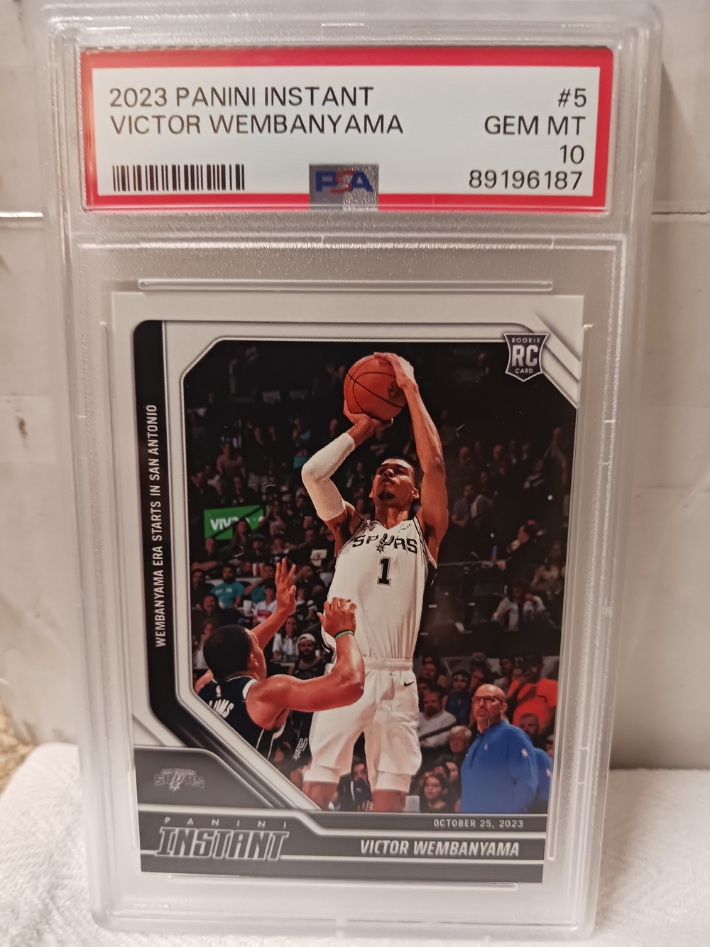 2023 Panini Instant Victor Wembanyama Rookie Card — White PSA GEM 10!!